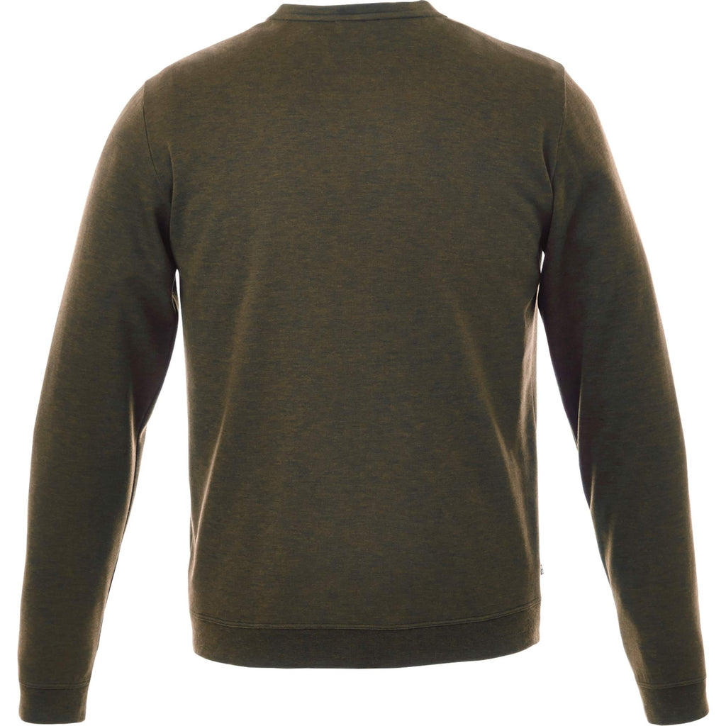 Bromley Knit V-Neck Sweater for Men Transfer - Loden Heather - Back Flat