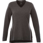 Bromley Knit V-Neck Sweater for Women Transfer - Heather Dark Charcoal - Front Flat
