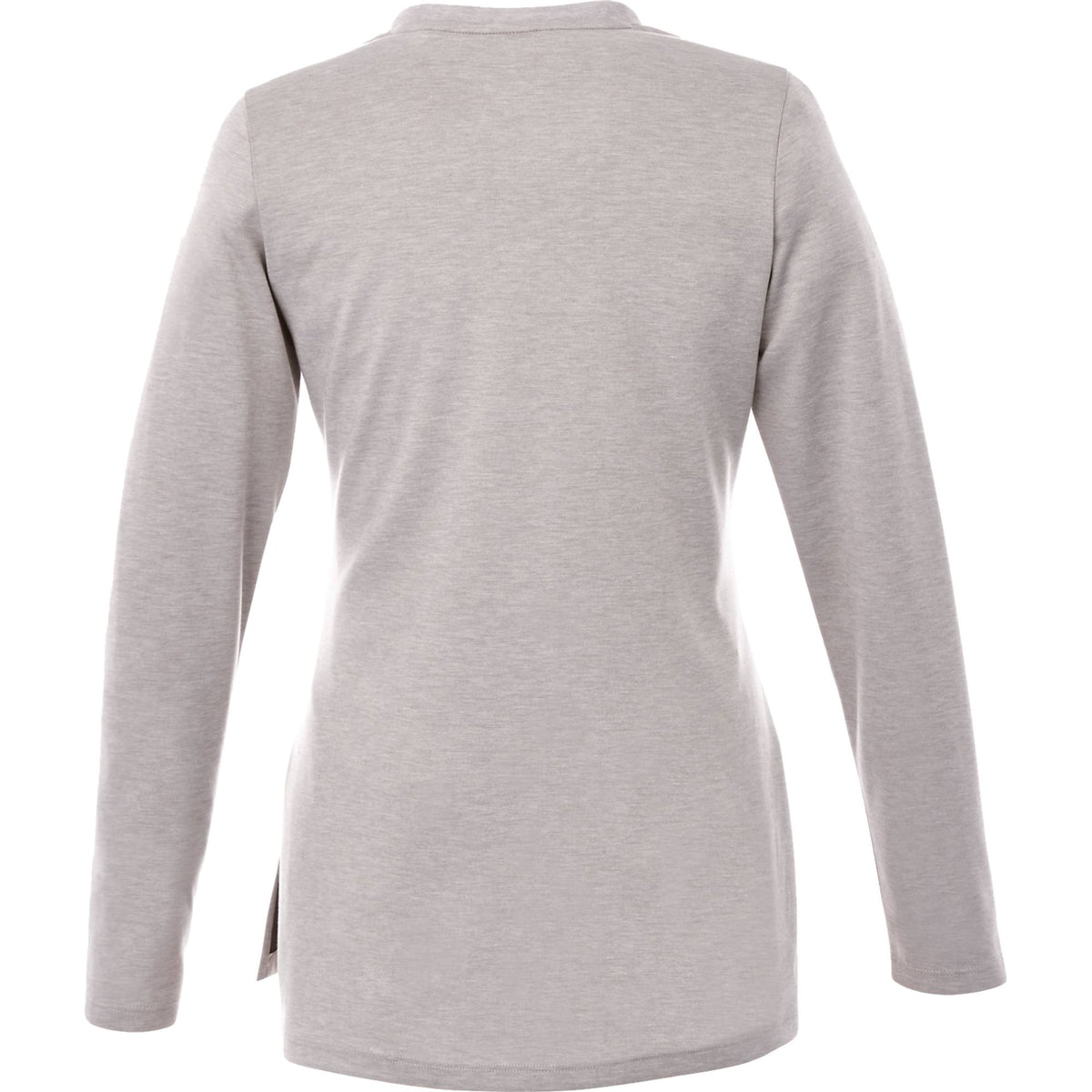 Bromley Knit V-Neck Sweater for Women Transfer - Heather Grey - Back Flat