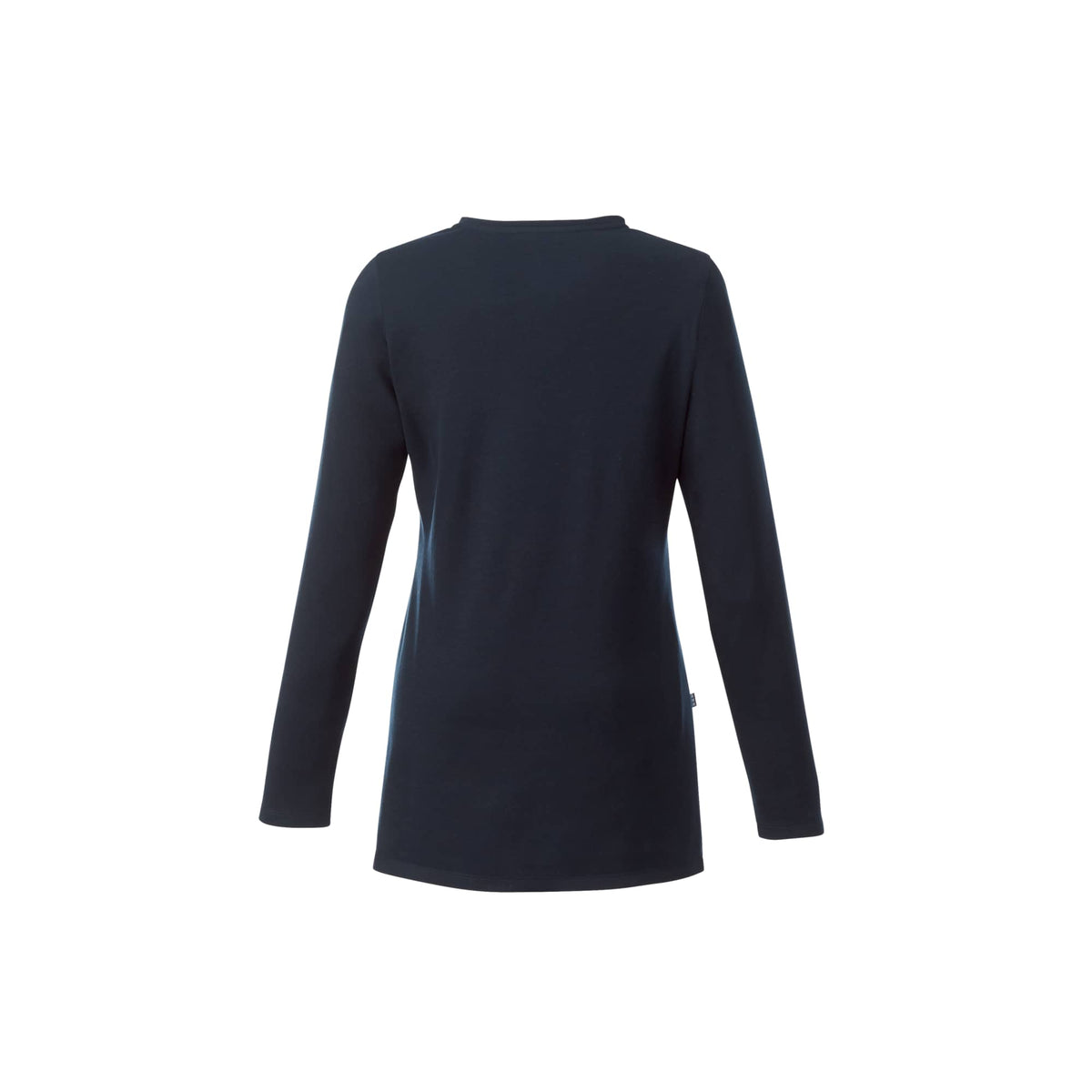 Bromley Knit V-Neck Sweater for Women Transfer - Navy Heather - Back Flat