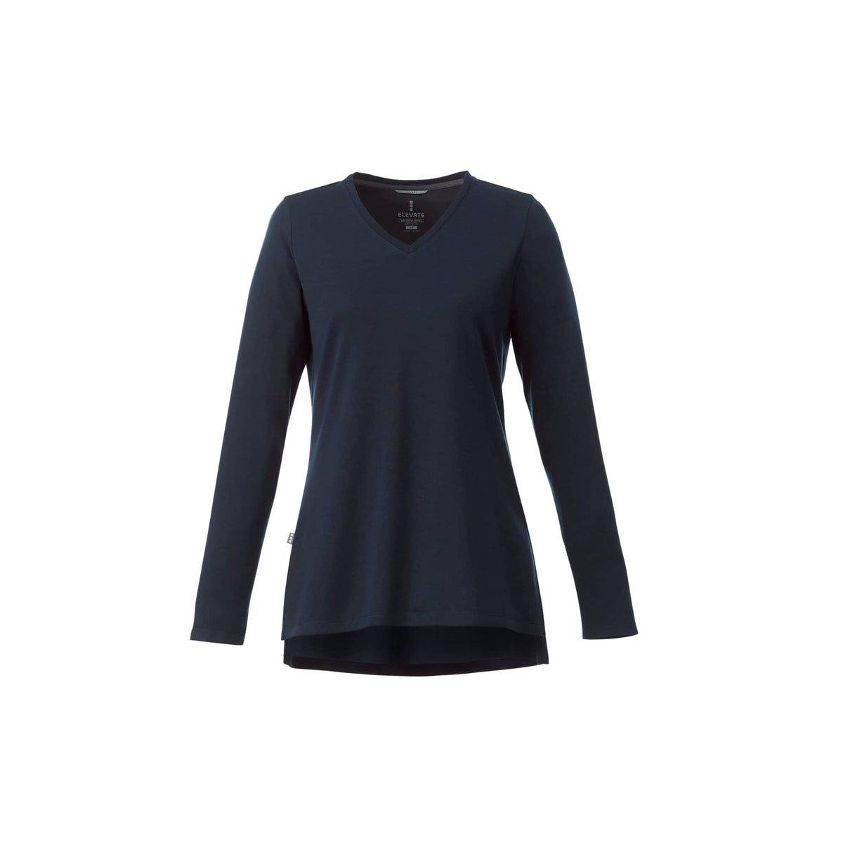 Bromley Knit V-Neck Sweater for Women Transfer - Navy Heather - Front Flat