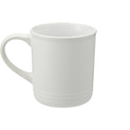 Bronx Ceramic Mug with Ring Detail, 12 oz - White - Back