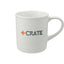 Bronx Ceramic Mug with Ring Detail, 12 oz - White - Front