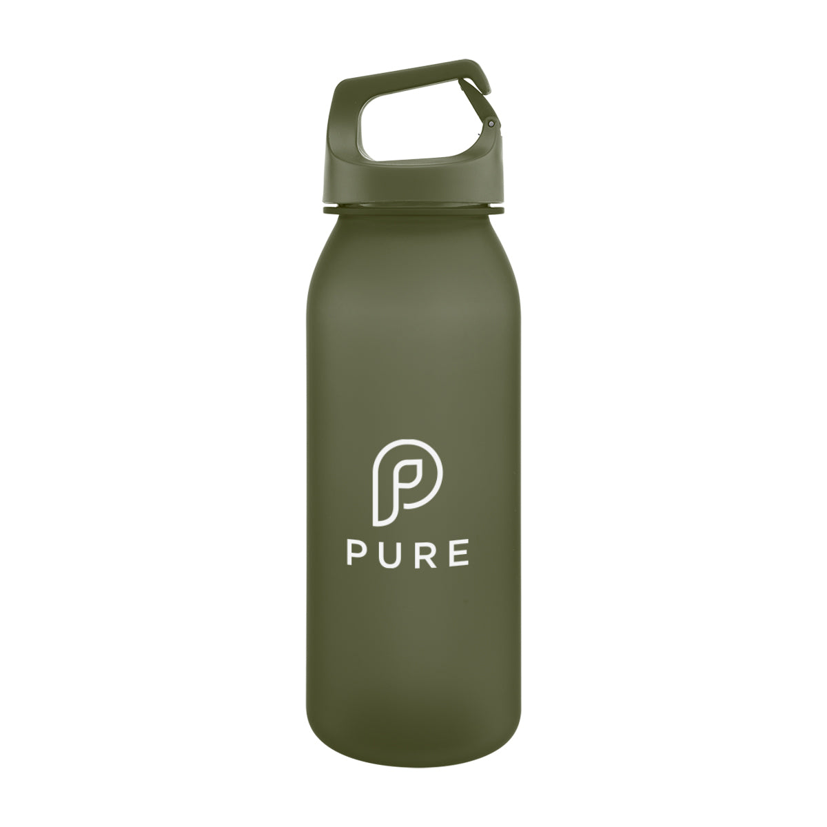 Brooke Bottle with Carry Handle, 20 oz - Olive - Silk Screen
