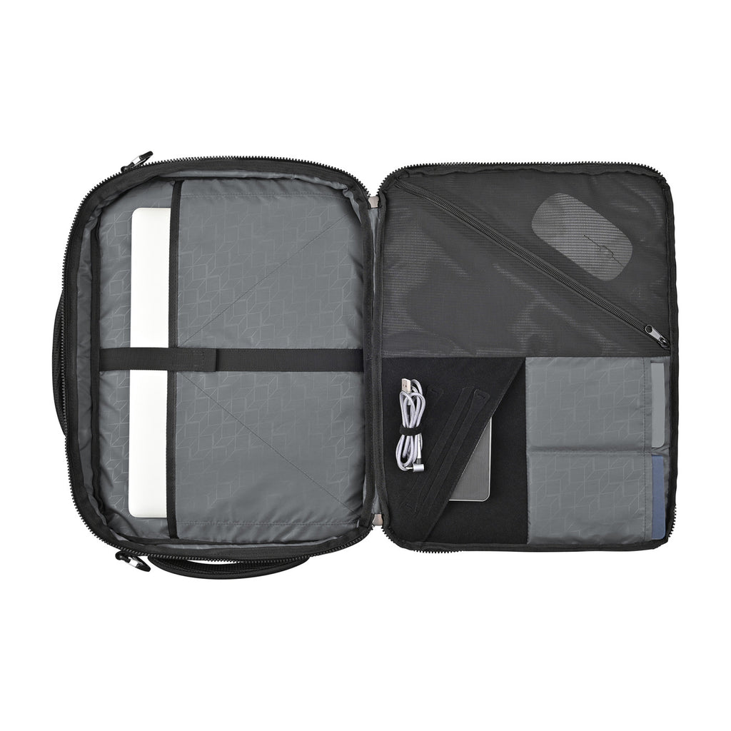 Brooklyn Convertible Briefpack for a 16 Inch Laptop Embroidery - Black - View 3