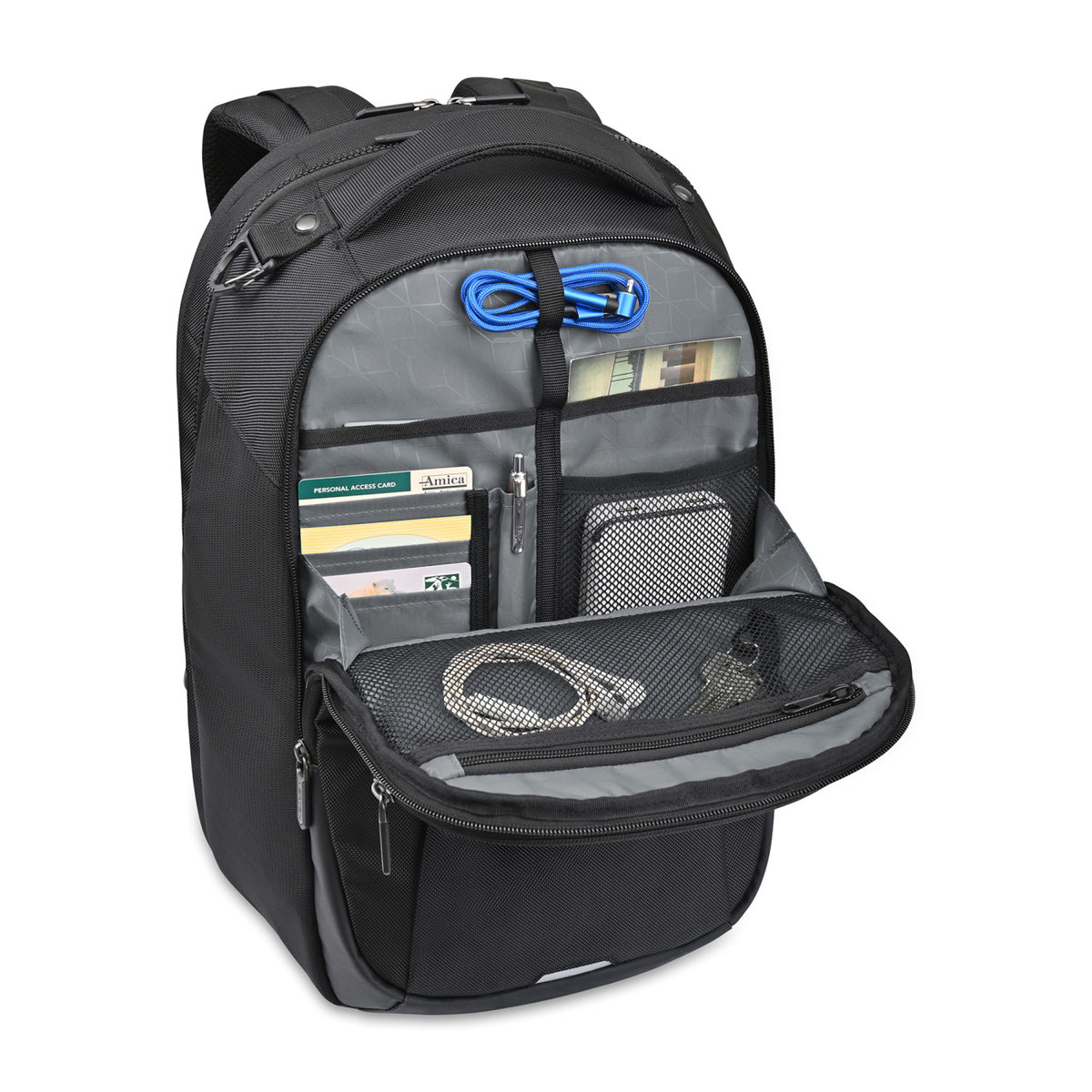 Brooklyn Lay Flat Backpack for a 16 Inch Laptop Transfer - Black - View 3