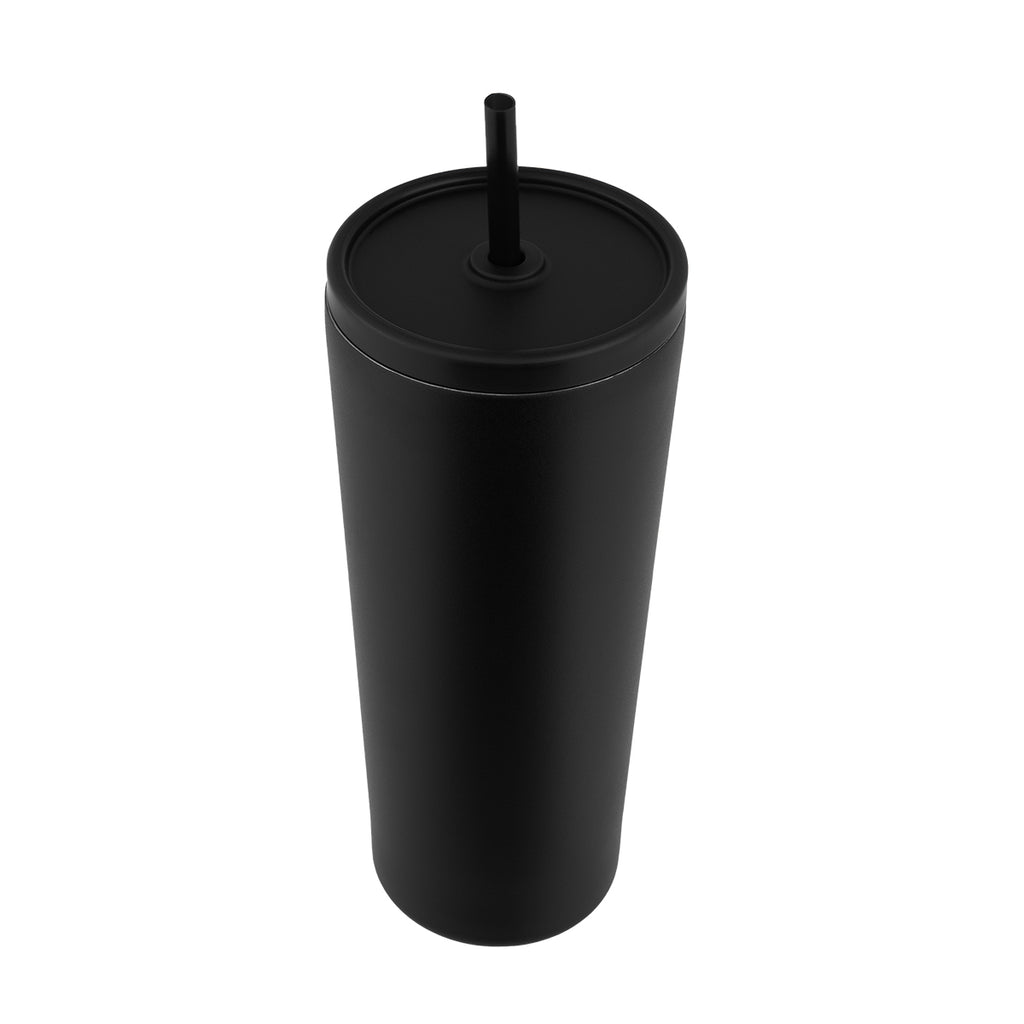 Brooklyn Recycled Stainless Steel Tumbler, 24 oz - Black - Angle