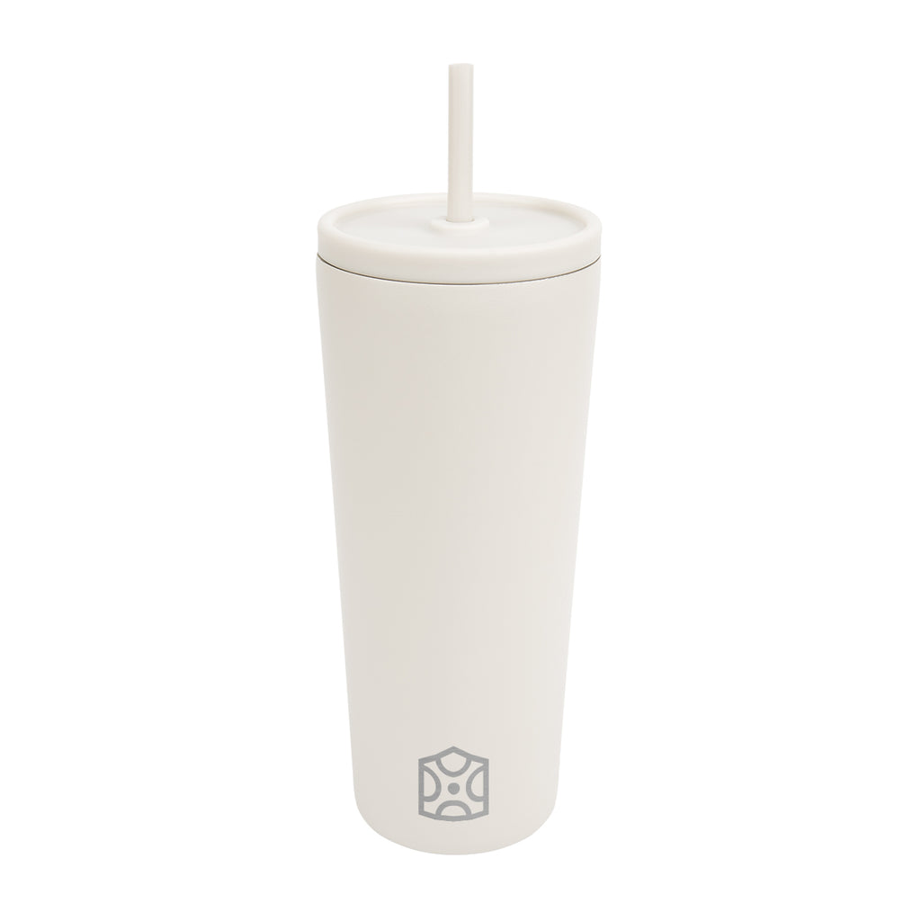 Brooklyn Recycled Stainless Steel Tumbler, 24 oz - Cream - Laser Engraving