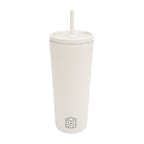Brooklyn Recycled Stainless Steel Tumbler, 24 oz - Cream - Laser Engraving