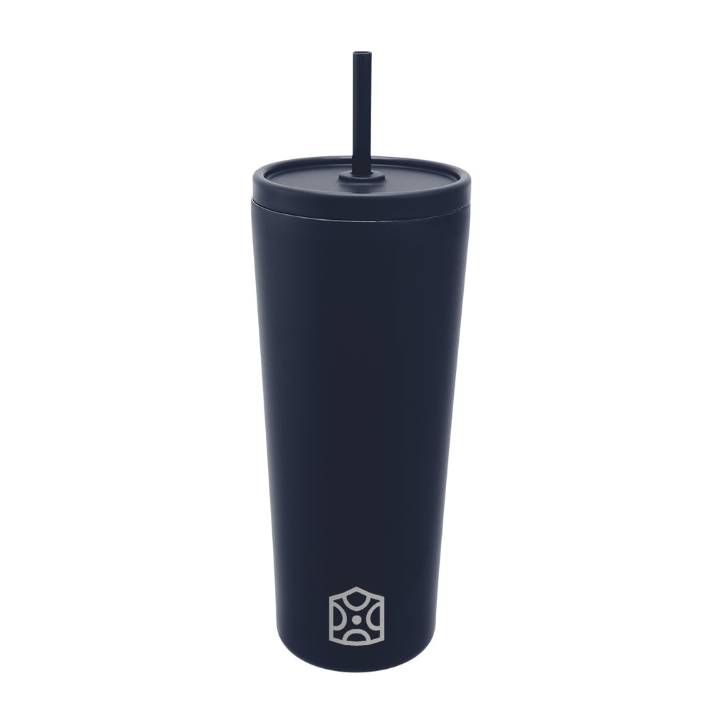 Brooklyn Recycled Stainless Steel Tumbler, 24 oz - Navy - Laser Engraving