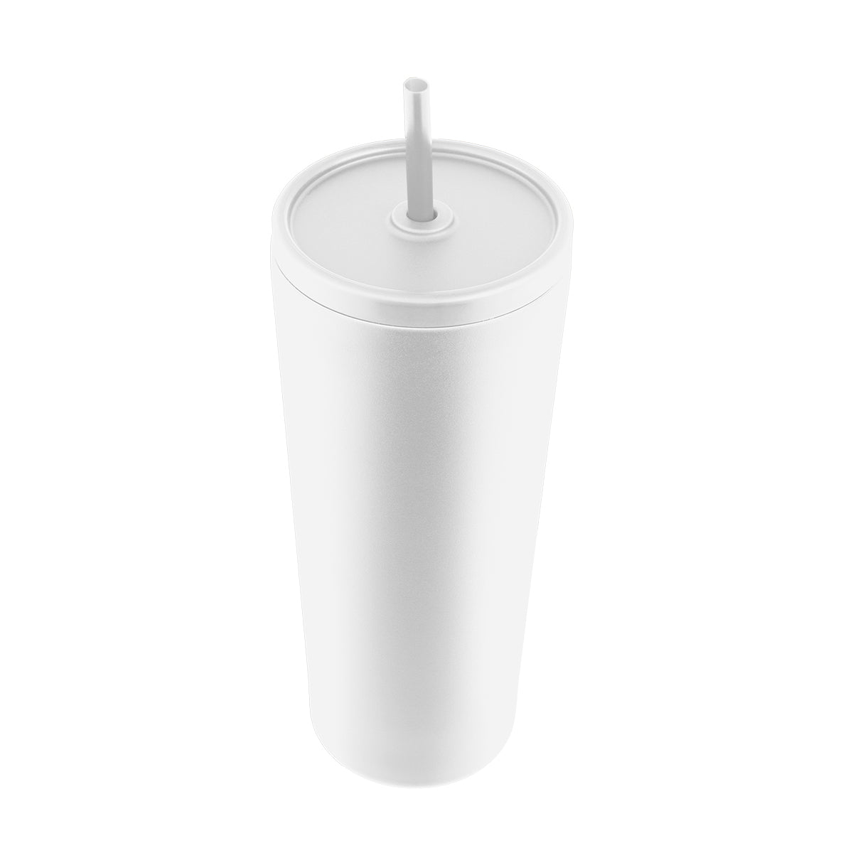 Brooklyn Recycled Stainless Steel Tumbler, 24 oz - White - Angle