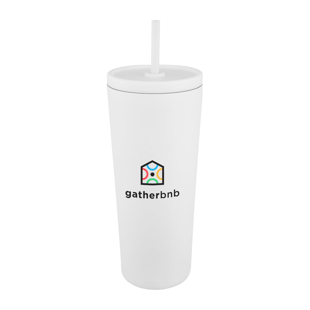 Brooklyn Recycled Stainless Steel Tumbler, 24 oz - White - Colorbrite