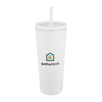 Brooklyn Recycled Stainless Steel Tumbler, 24 oz - White - Colorbrite