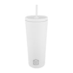 Brooklyn Recycled Stainless Steel Tumbler, 24 oz - White - Laser Engraving