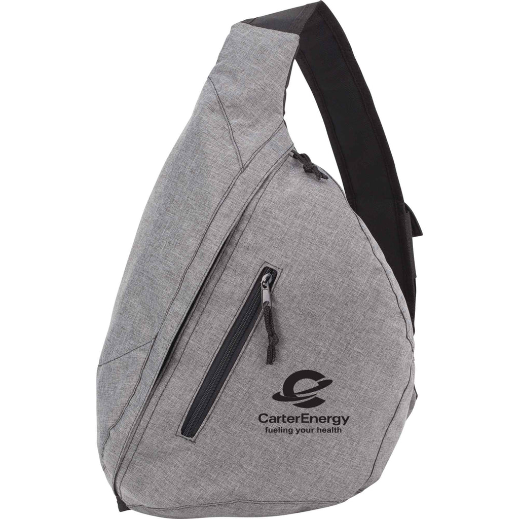 Brooklyn Sling Backpack with Padded Back - Graphite - Front