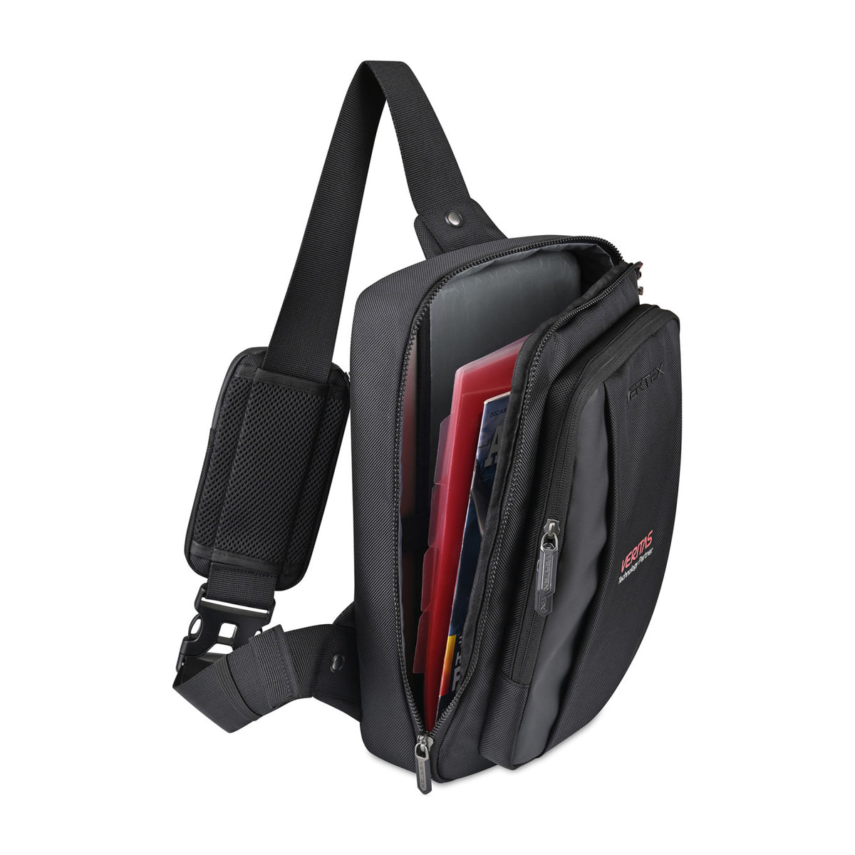 Brooklyn Tech Sling for a 13 Inch Laptop Embroidery - Black - View 2