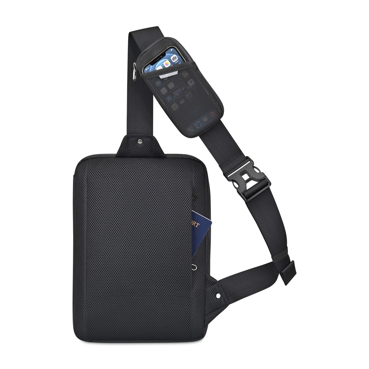 Brooklyn Tech Sling for a 13 Inch Laptop Embroidery - Black - View 3