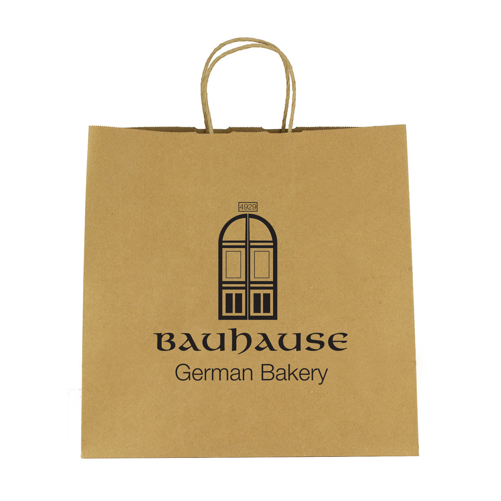 Brown Kraft Paper Shopping Bag, 10 x 10 Inches - Natural - Flexography