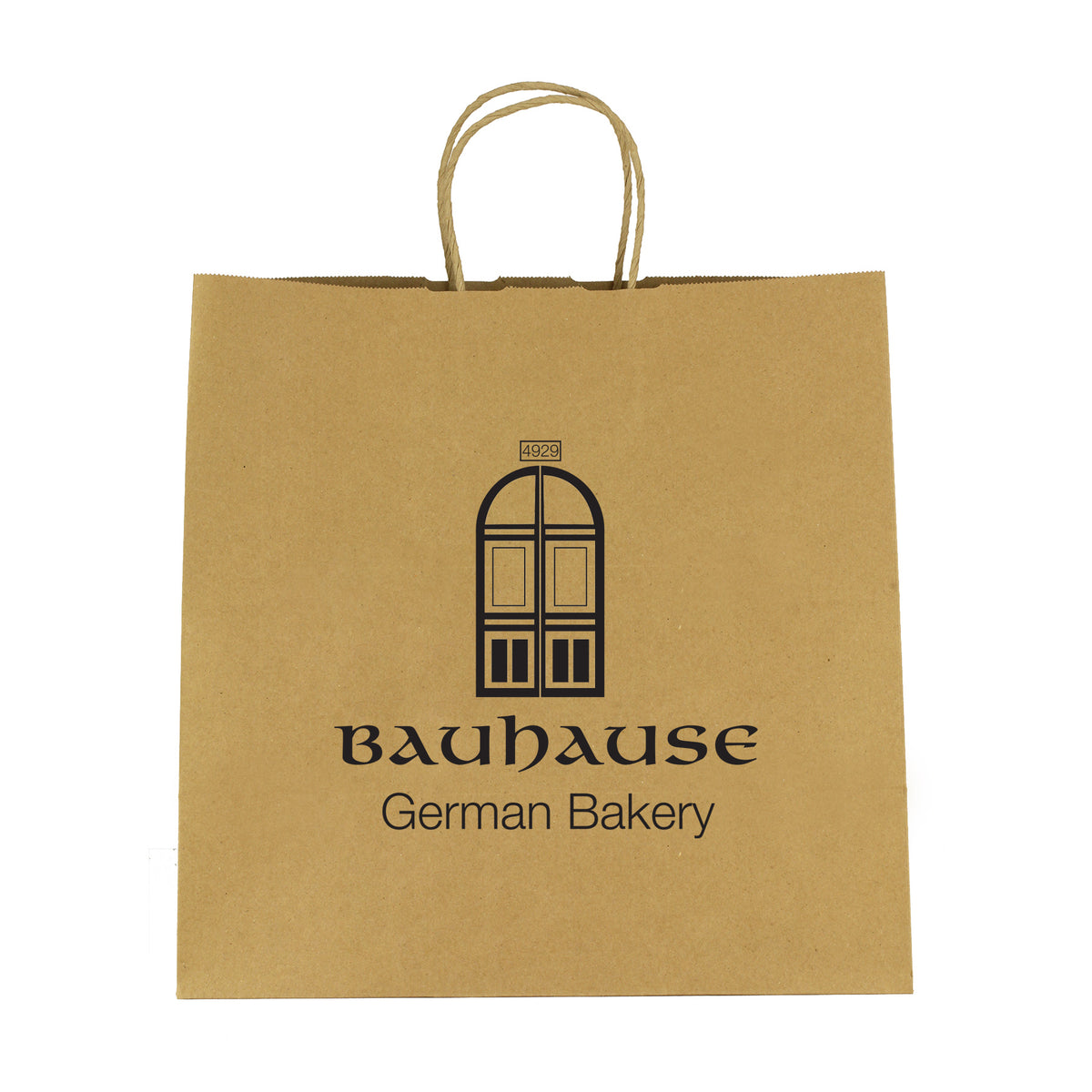 Brown Kraft Paper Shopping Bag, 10 x 10 Inches - Natural - Flexography
