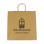 Brown Kraft Paper Shopping Bag, 10 x 10 Inches - Natural - Flexography
