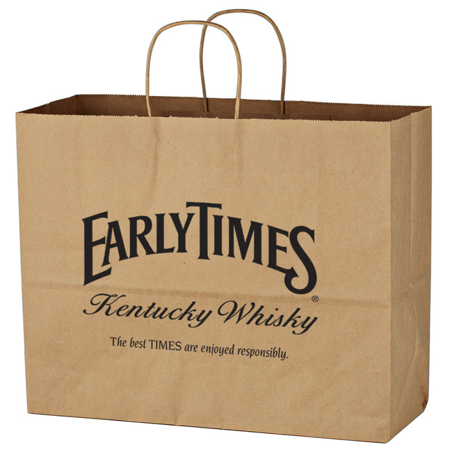 Brown Kraft Paper Shopping Bag, 16 x 12.5 Inches
