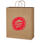 Brown Kraft Paper Shopping Bag, 16 x 19 Inches - Natural Brown - Flexography
