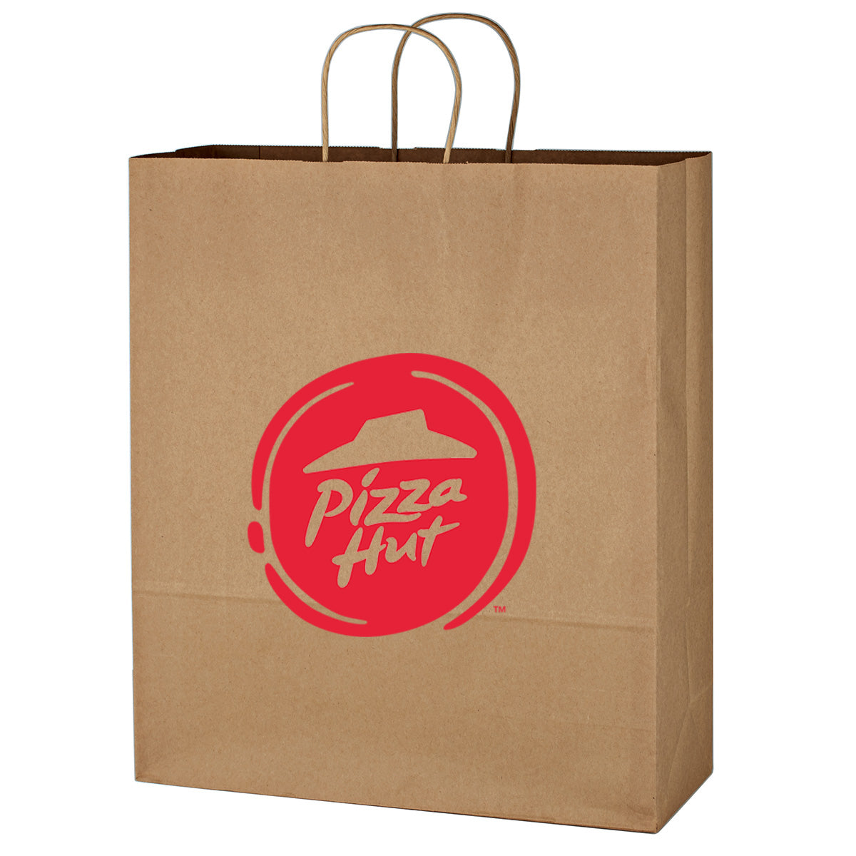 Brown Kraft Paper Shopping Bag, 16 x 19 Inches - Natural Brown - Flexography