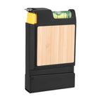 Bruce Bamboo Multi-Tool Tape Measure, Seven-Way - Black with Bamboo - Angle