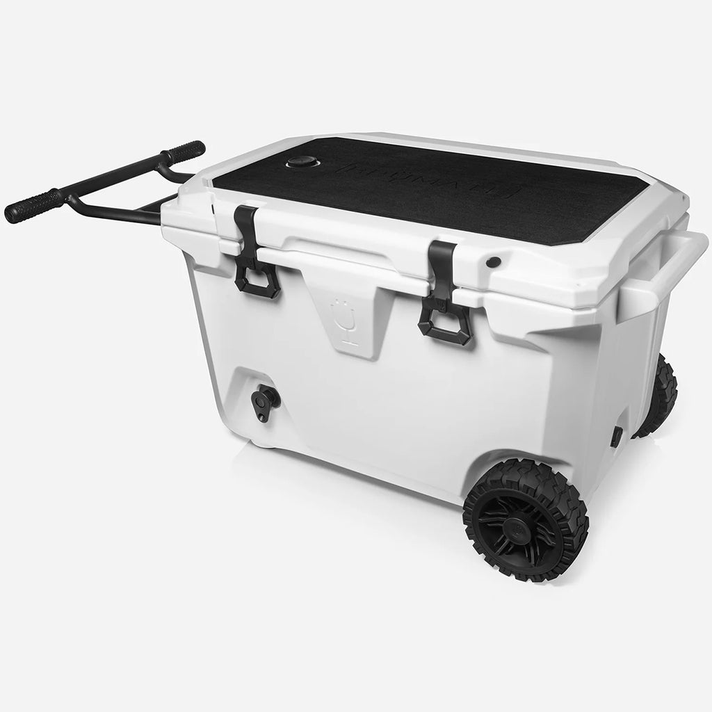 BruMate BruTank Rolling Cooler, 55 Quart - White - Angle