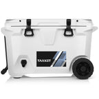 BruMate BruTank Rolling Cooler, 55 Quart - White - Full Color on a White Label