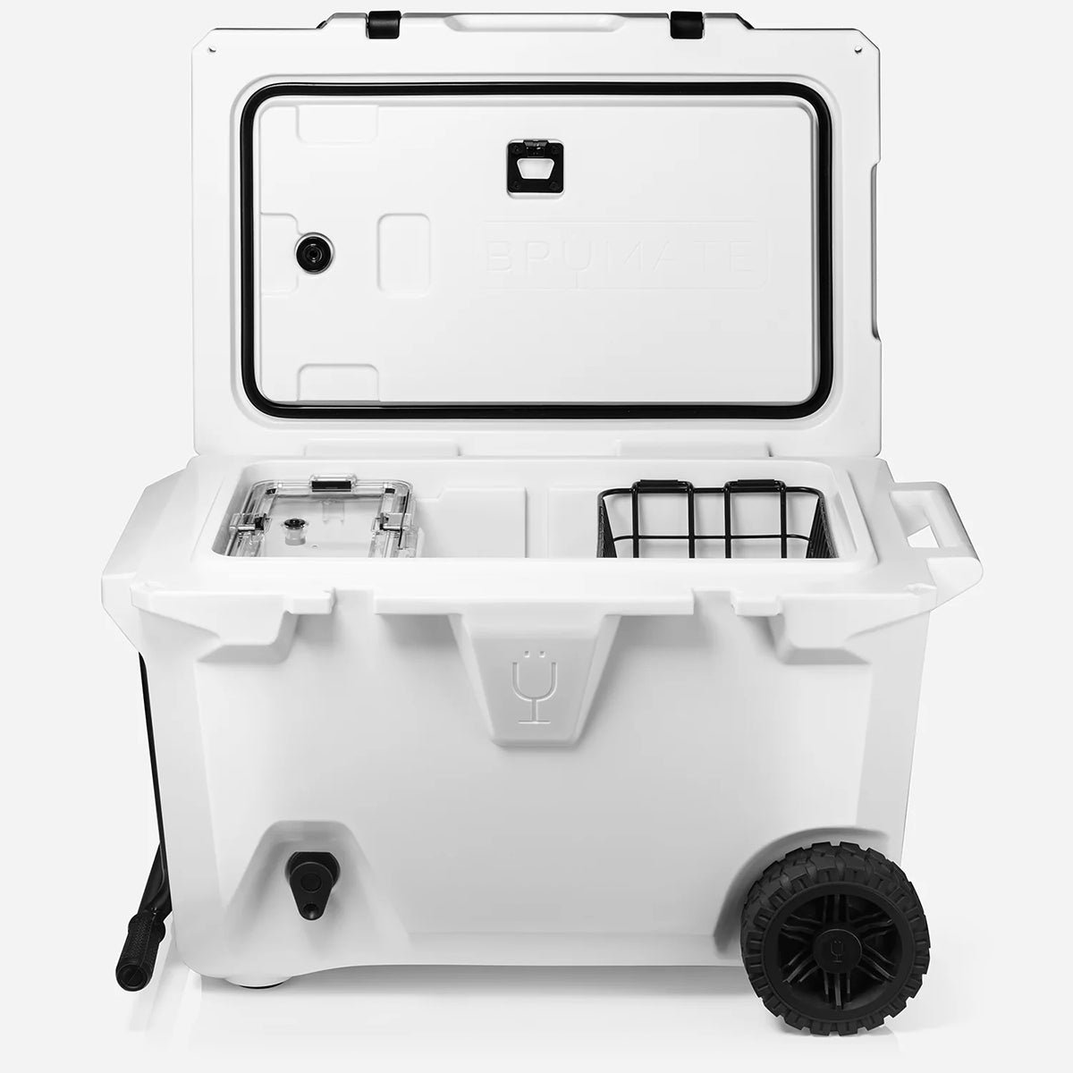 BruMate BruTank Rolling Cooler, 55 Quart - White - Open