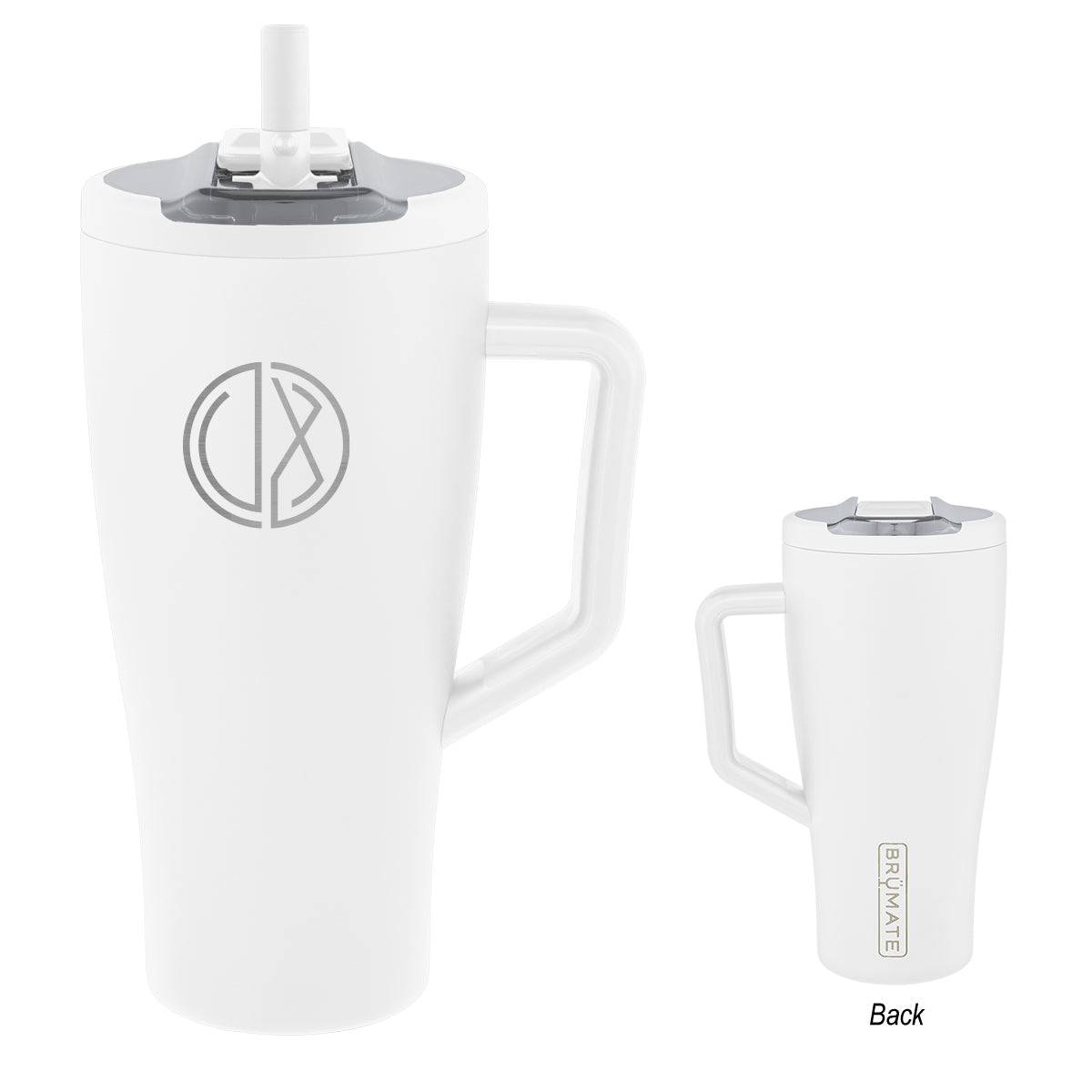 BruMate Era Flip, 30 oz - White - Laser