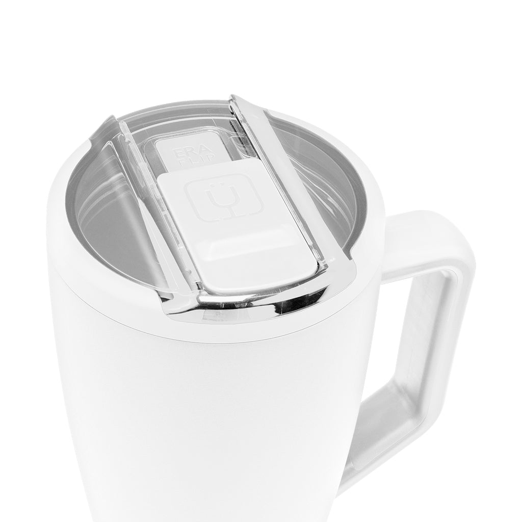 BruMate Era Flip, 30 oz - White - Straw_Down