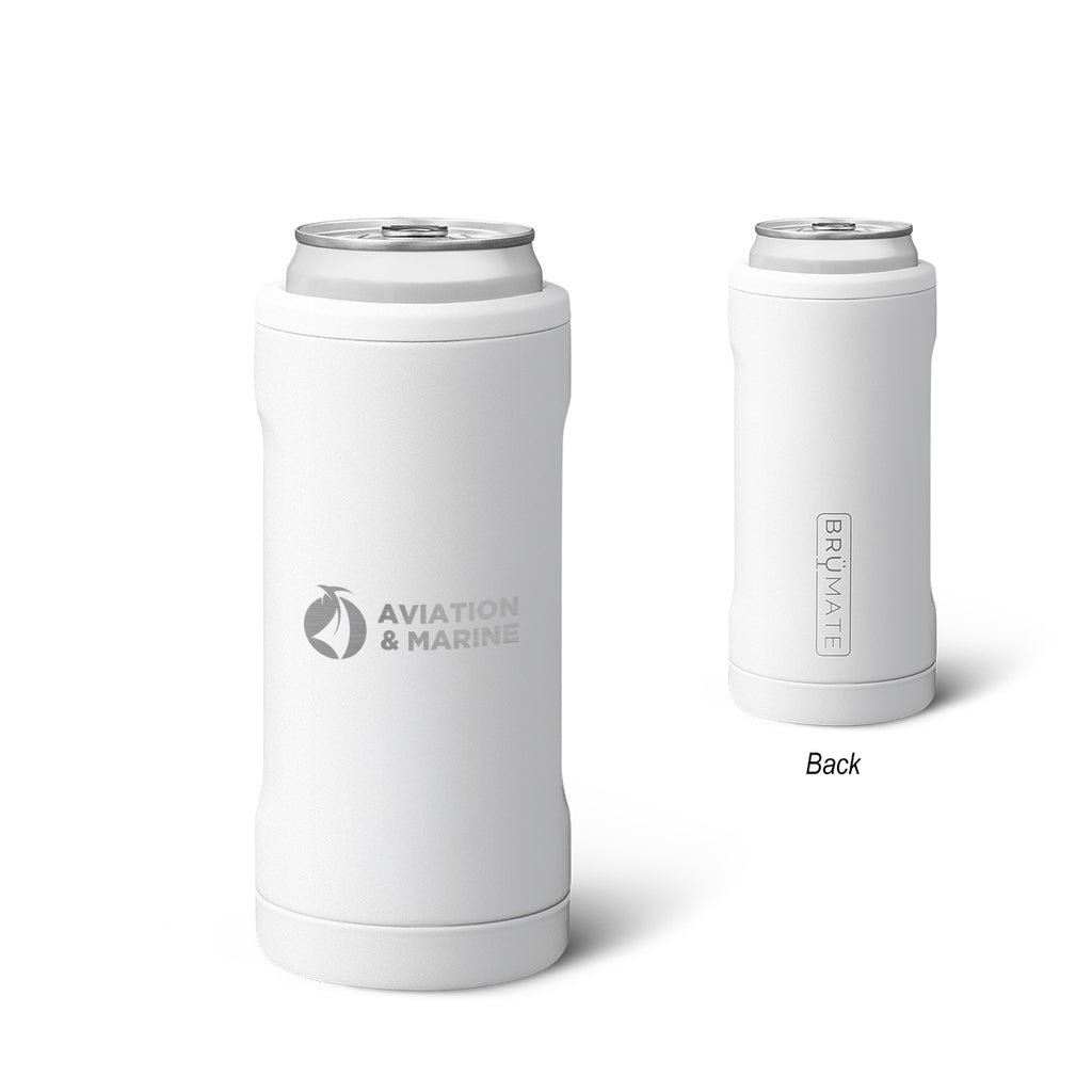 BruMate Hopsulator Slim V2, 12 oz - White - Laser Engraving