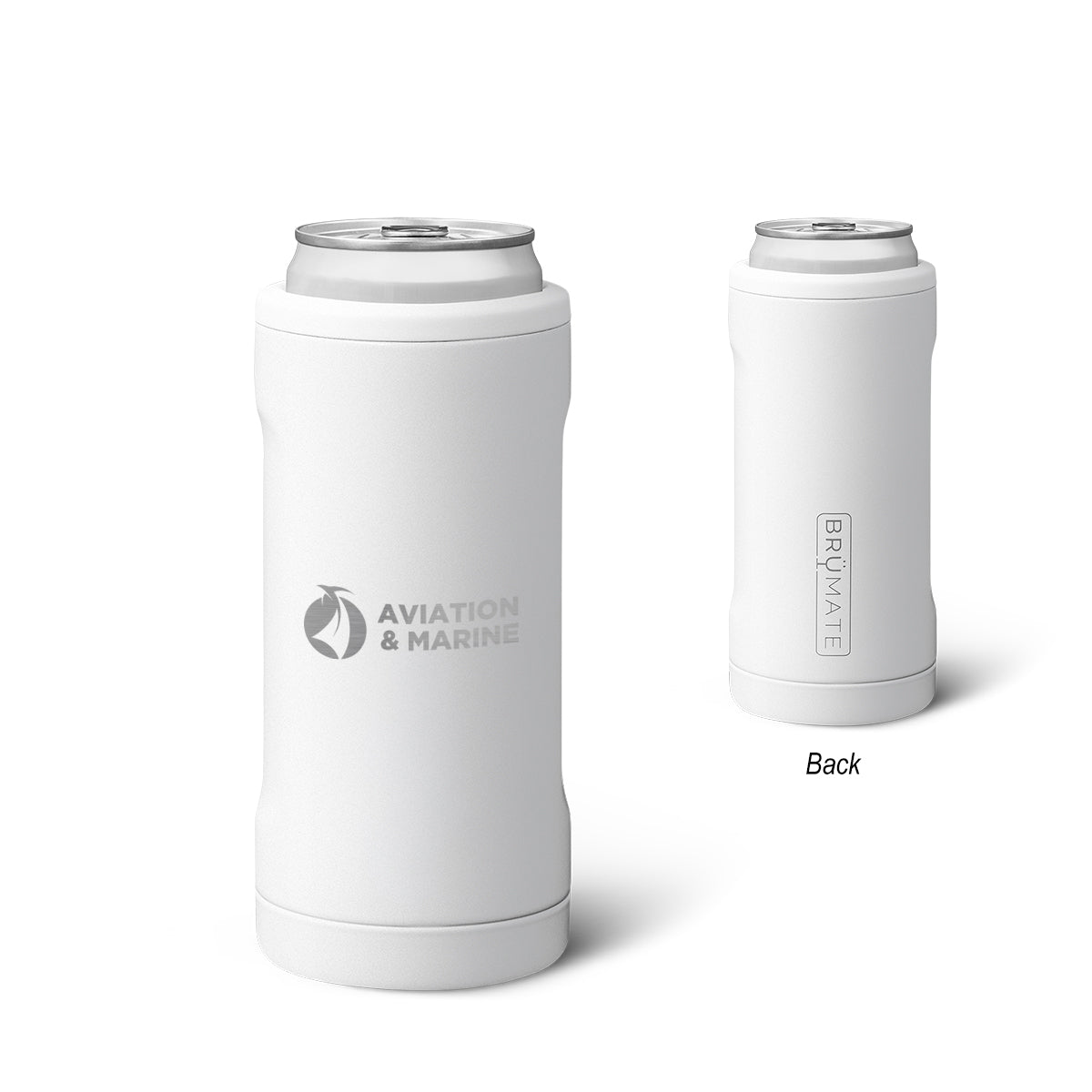 BruMate Hopsulator Slim V2, 12 oz - White - Laser Engraving