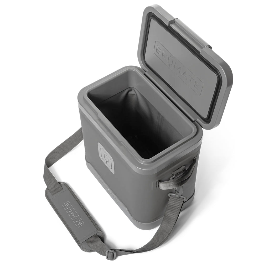 BruMate MagPack Shoulder Sling Cooler, 18 Cans - Graphite - Open