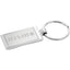 Brushed Silver Wave Key Ring Laser Engraving - Silver - Front