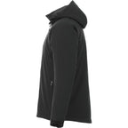 Bryce Hooded Insulated Softshell Jacket for Men Debossing - Black - Left Side