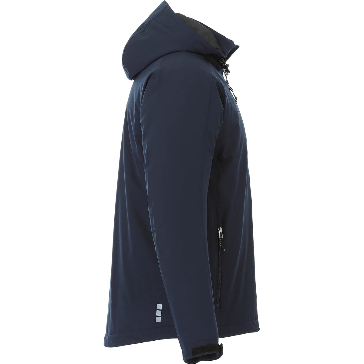 Bryce Hooded Insulated Softshell Jacket for Men Debossing - Navy - Right Side
