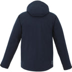 Bryce Hooded Insulated Softshell Jacket for Men Laser Engraving - Navy - Back Flat