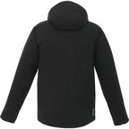 Bryce Hooded Insulated Softshell Jacket for Men Transfer - Black - Back Flat