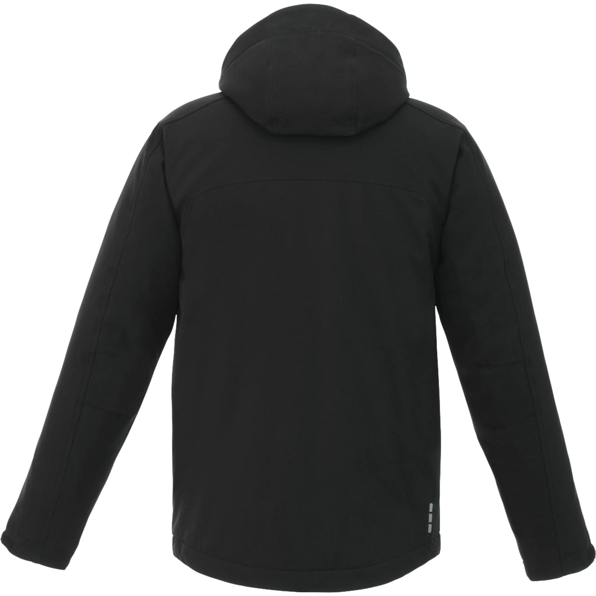 Bryce Hooded Insulated Softshell Jacket for Men Transfer - Black - Back Flat