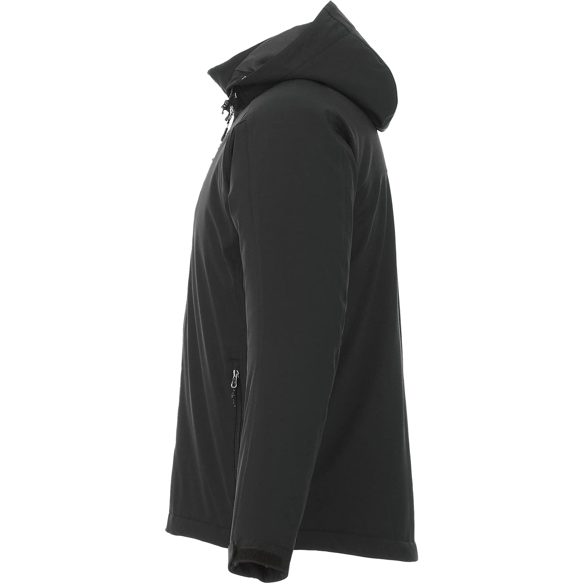 Bryce Hooded Insulated Softshell Jacket for Men Transfer - Black - Left Side