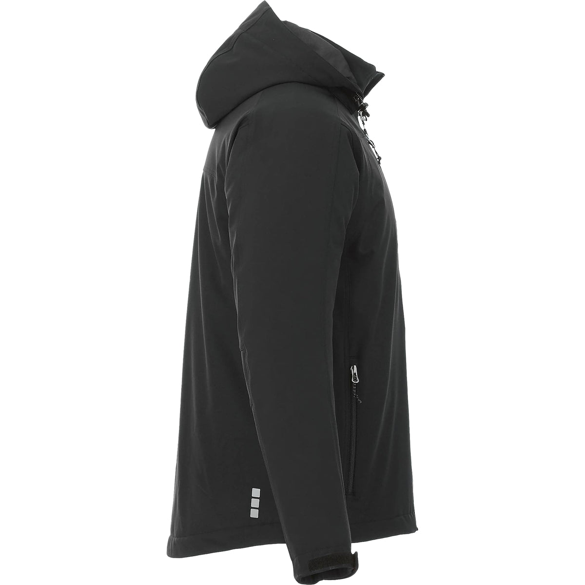 Bryce Hooded Insulated Softshell Jacket for Men Transfer - Black - Right Side