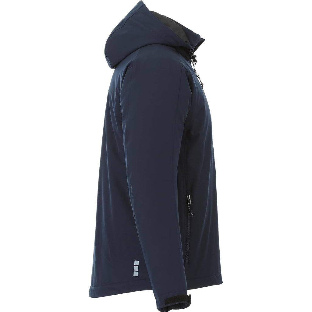 Bryce Hooded Insulated Softshell Jacket for Men Transfer - Navy - Right Side