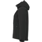 Bryce Hooded Insulated Softshell Jacket for Women Debossing - Black - Left Side