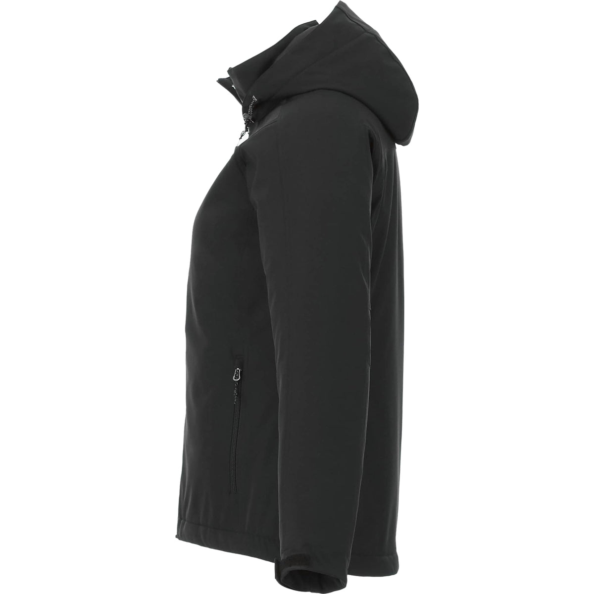 Bryce Hooded Insulated Softshell Jacket for Women Laser Engraving - Black - Left Side