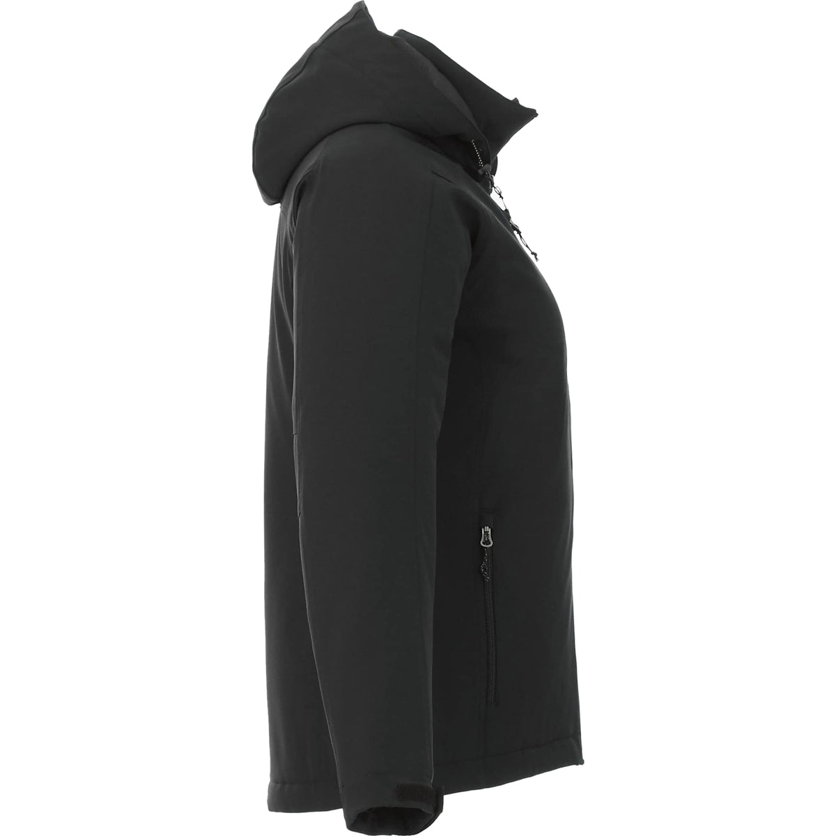 Bryce Hooded Insulated Softshell Jacket for Women Laser Engraving - Black - Right Side