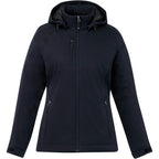 Bryce Hooded Insulated Softshell Jacket for Women Laser Engraving - Navy - Front