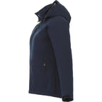 Bryce Hooded Insulated Softshell Jacket for Women Laser Engraving - Navy - Left Side